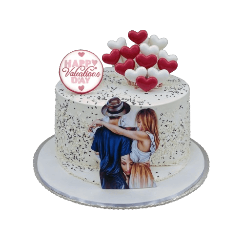 Sweetheart Garnishes Valentines Cake | dessertbar.pk