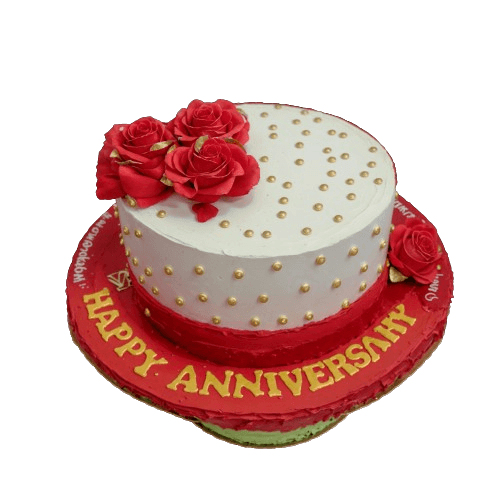 Flower Triad Delight Anniversary Cake | dessertbar.pk